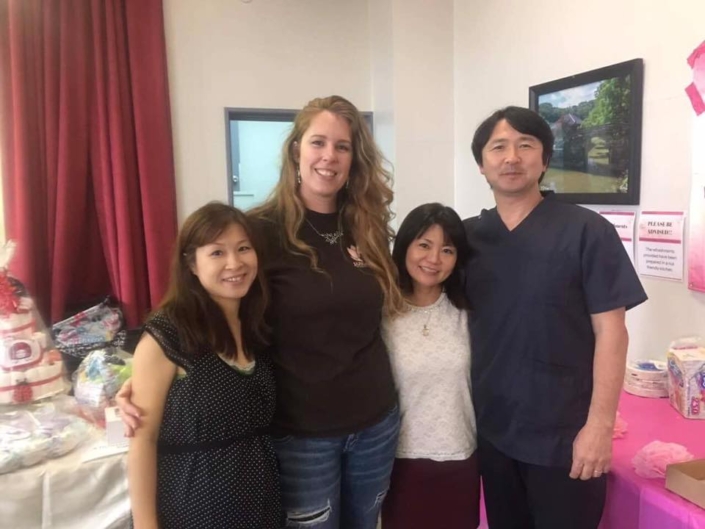 With the medical team in Okinawa